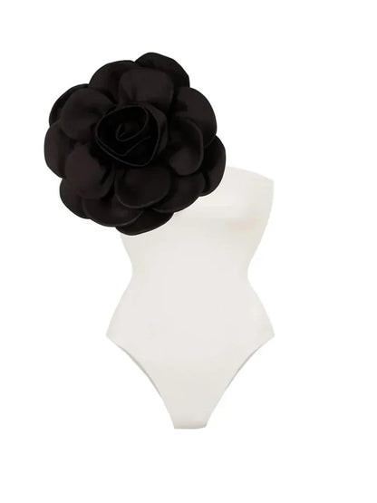 Black Floral Swimsuit