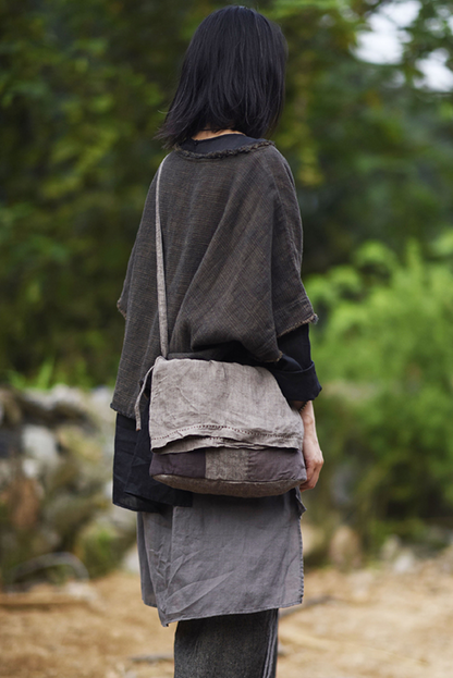 Fall New Retro Linen Washed Raw Edge Short Outerwear