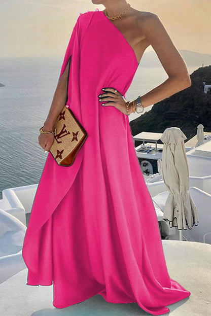 Alyse One Shoulder A-line Party Maxi Dress