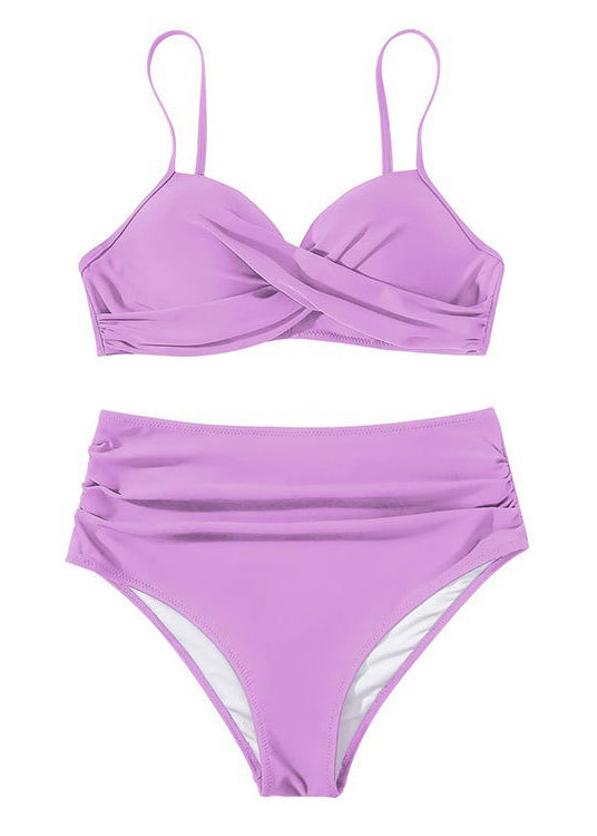 Green Cinched Top and Panty Swimwear Set