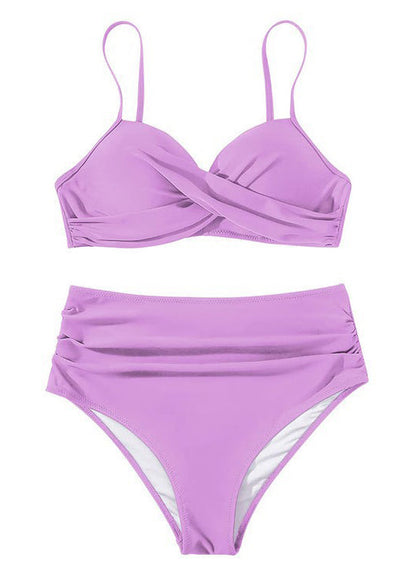 Green Cinched Top and Panty Swimwear Set