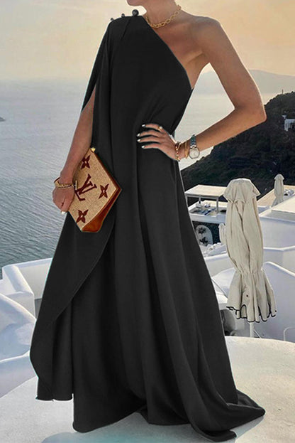 Alyse One Shoulder A-line Party Maxi Dress