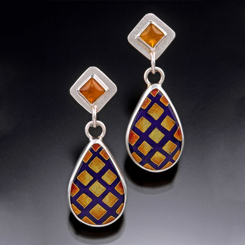 Orange Drop Earrings