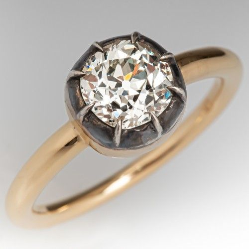 Inlaid Crystal Ball Gold Ring