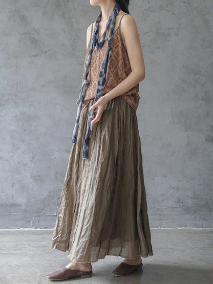 Summer Print Linen Vest