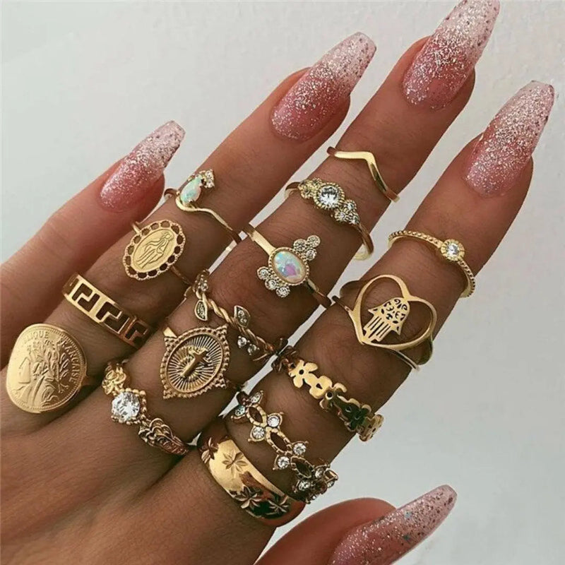 Unique Rings Set With 8 to 12 Rings