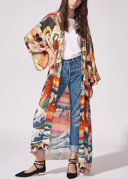 Japanese Kimono Printed Beach Vacation Cardigan