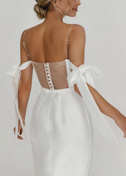 European and American White Pearl Spaghetti Strap Dress Summer