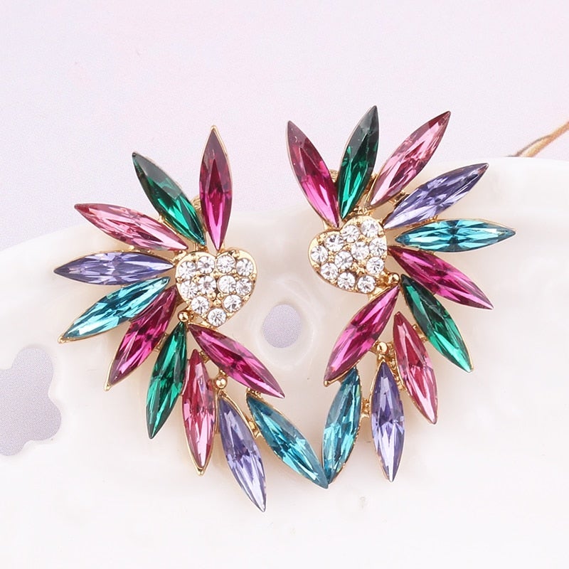 Heart Wings Earrings With Zirconias
