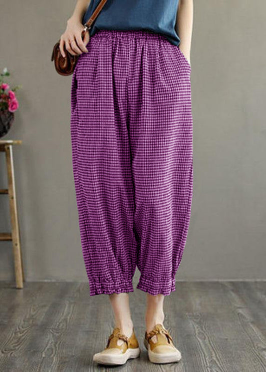 Purple Pockets Summer Linen Pants
