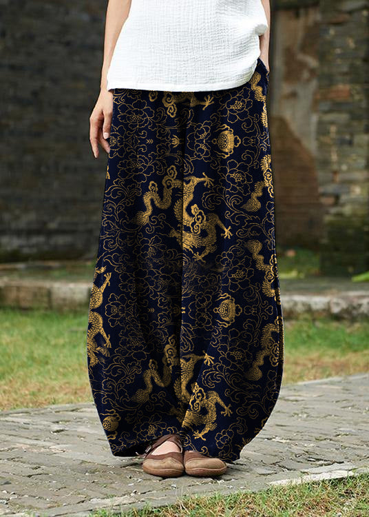 Cotton and Linen Chinese Style Ramie Wild Pants Yoga Pants