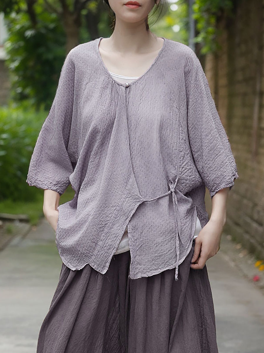 Summer Strap Jacquard Shirt
