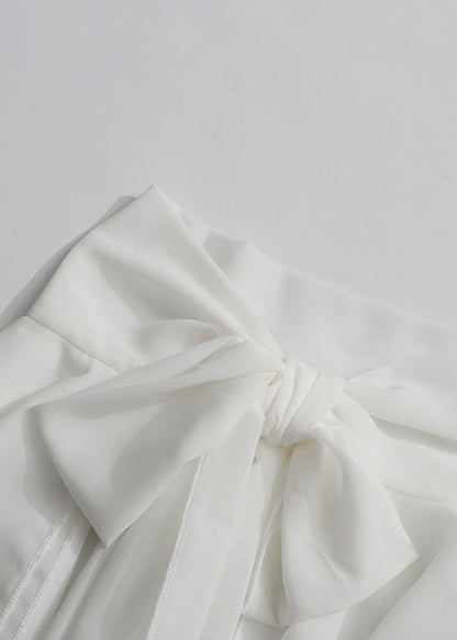 Italian White Asymmetrical Design Chiffon Shirt Tops Fall