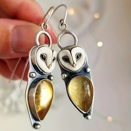 Owl Drop Earrings - Nickel Free for Sensitive Ears