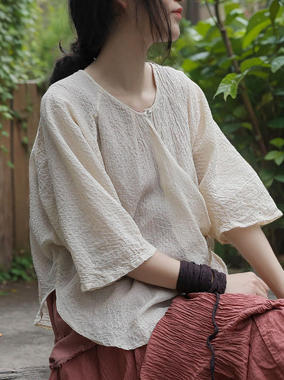Summer Strap Jacquard Shirt