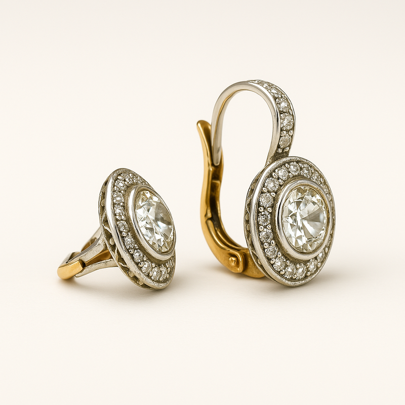 Silver Earrings With Zirconia