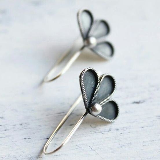 Black Lotus Earrings