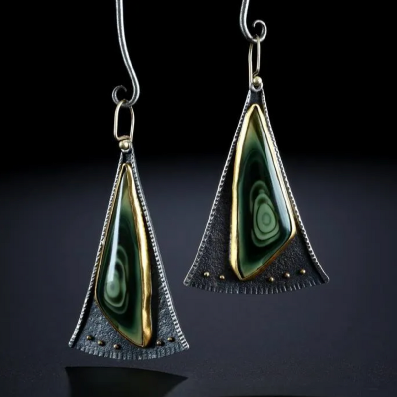 Green Night Earrings
