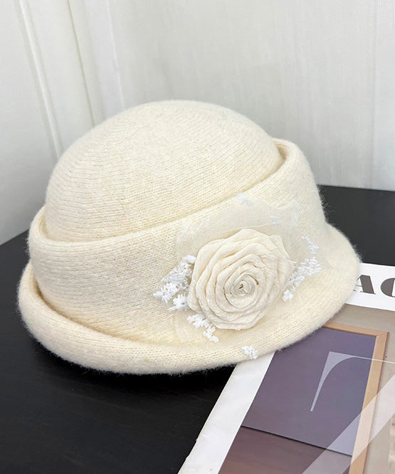 Stylish Beige Knit Beret Hat