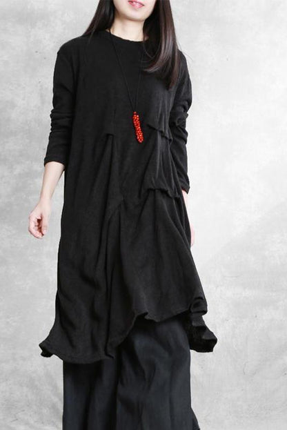 Retro Winter Irregularity Knit Dress