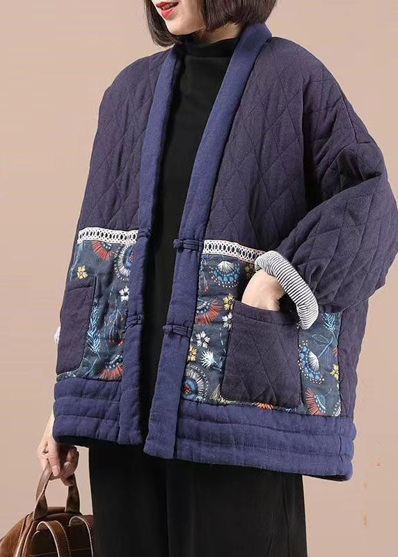 Patchwork Color Matching Coat