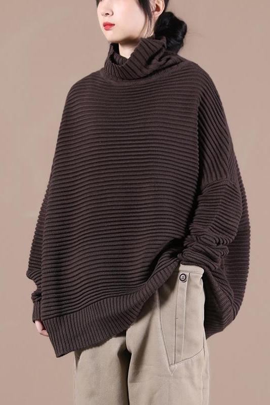 Winter Striped Turtleneck Knitted Sweater