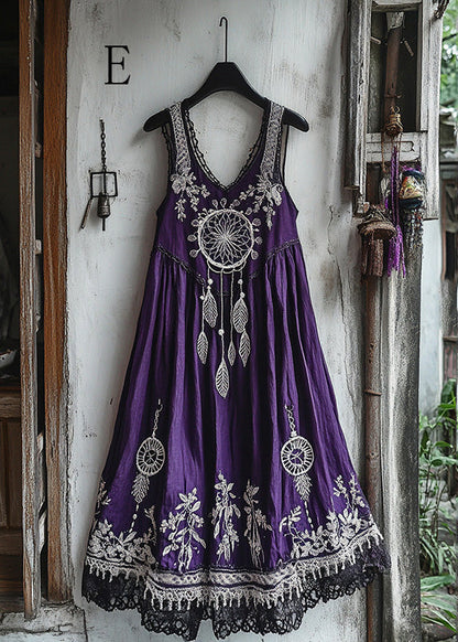 New Lace Patchwork Versatile Dress Sleeveless