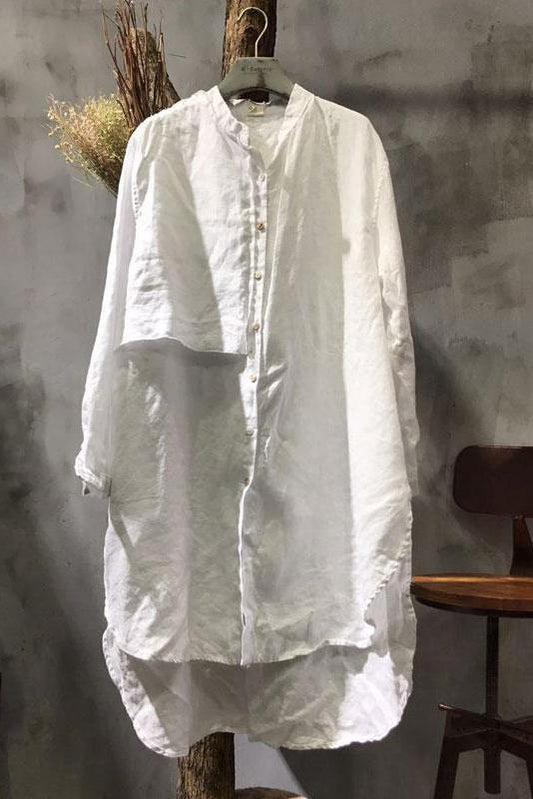 Limited Stock- Stand Collar Long Sleeve Splicing Shirt