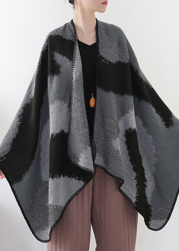 Handmade Tie Dye Gradient Color Cashmere Cardigan Long Sleeve