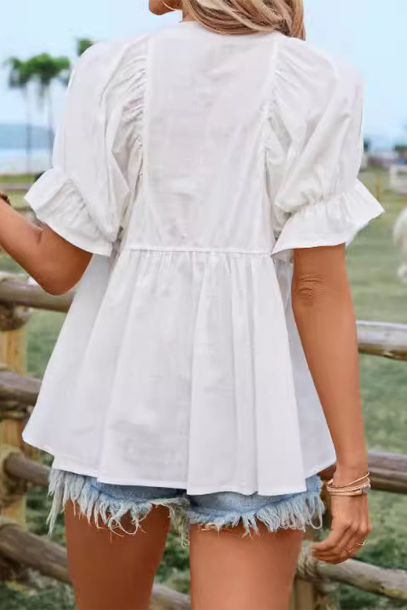 Simplicity O Neck Tops