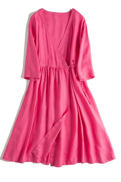 Loose Drawing Linen Summer Dresses Outfits