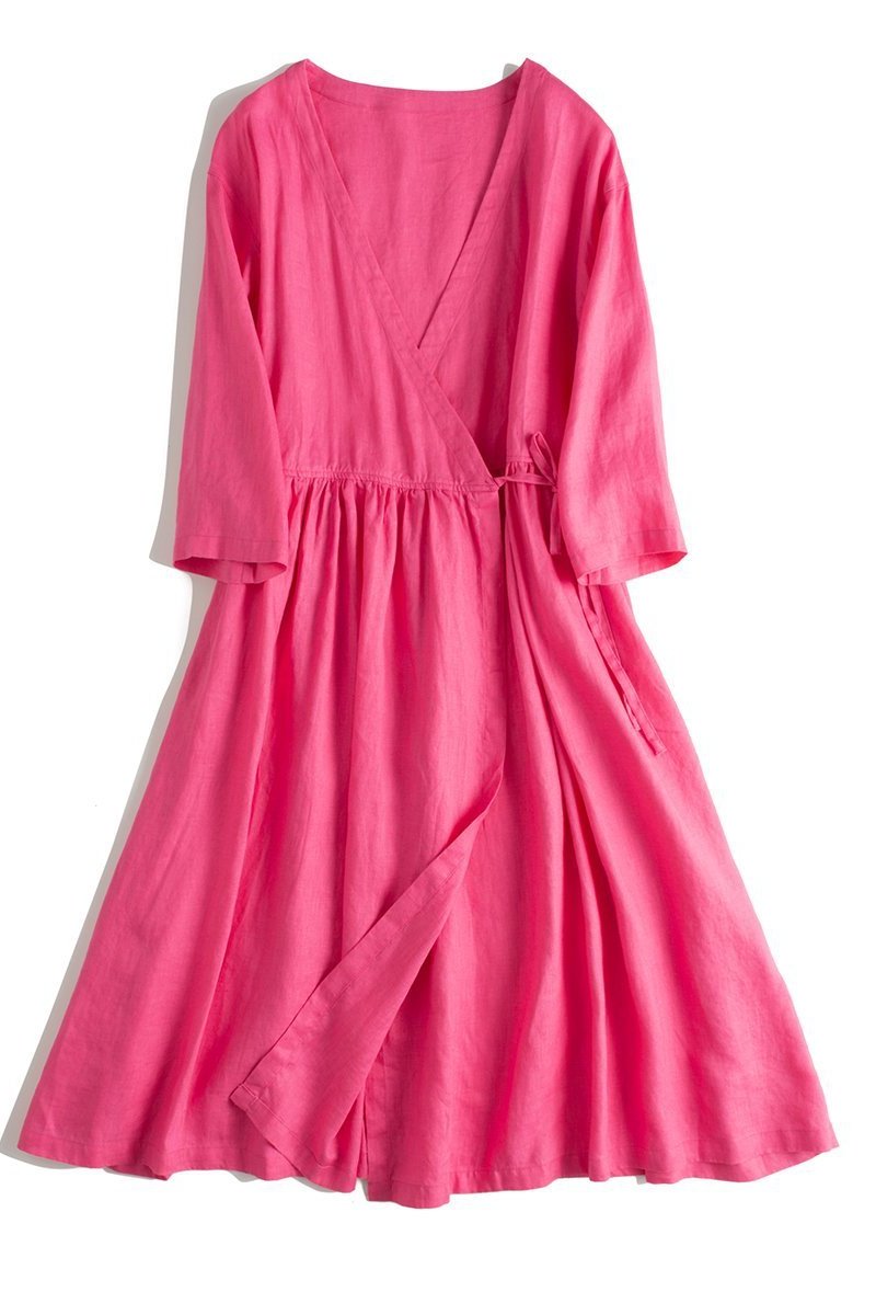 Loose Drawing Linen Summer Dresses Outfits
