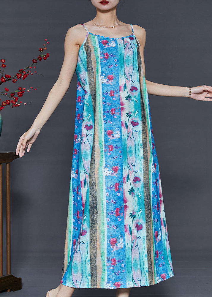 Blue Print Silm Fit Cotton Sundress Summer