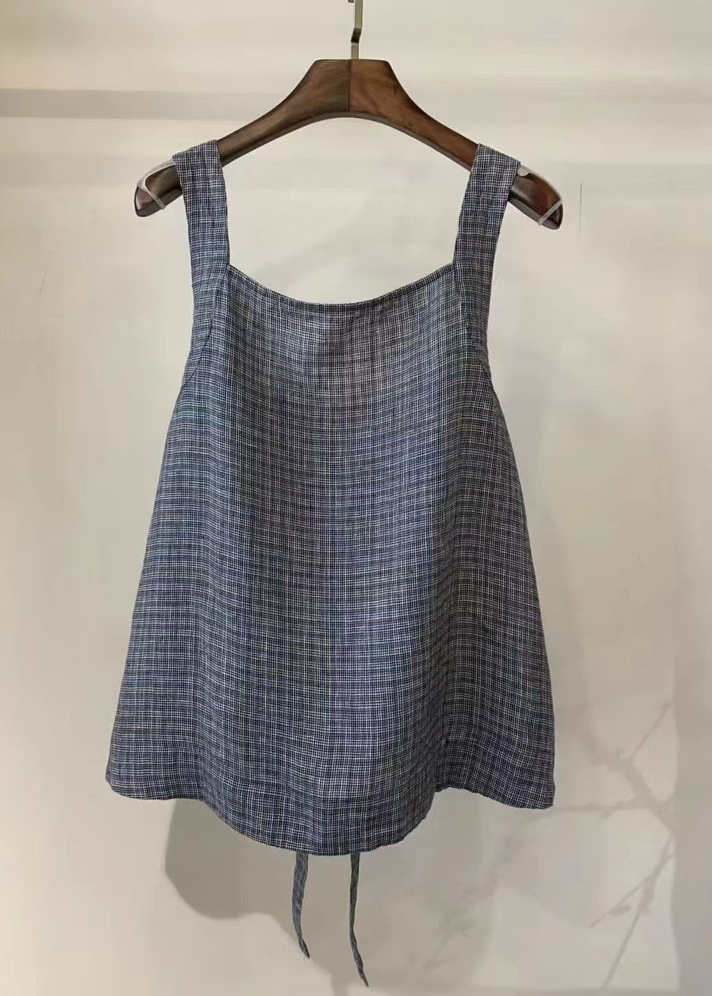 Back Tie Waist Linen Vest Summer
