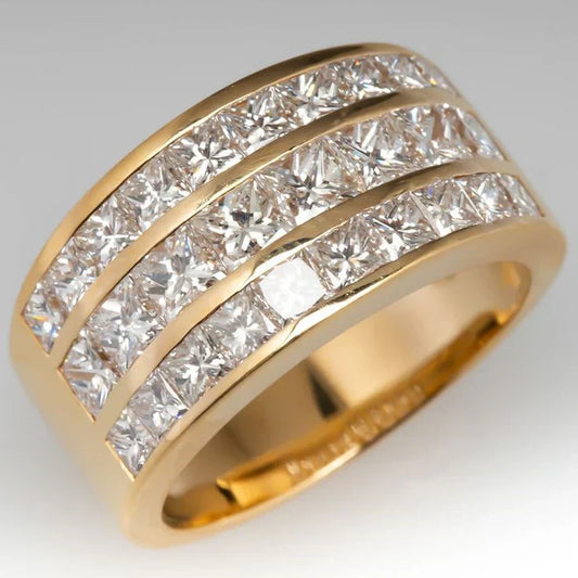 Anillo Grueso en Oro Brillante Vintage