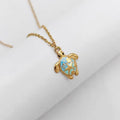 Azure Haven Sea Turtle Pendant Necklace