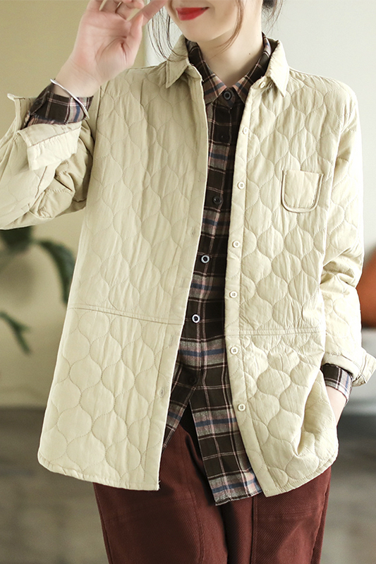 Winter Retro Warm Diamond Padded Jacket