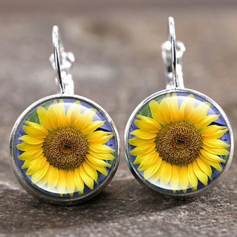 Sunflower Crystal Earrings