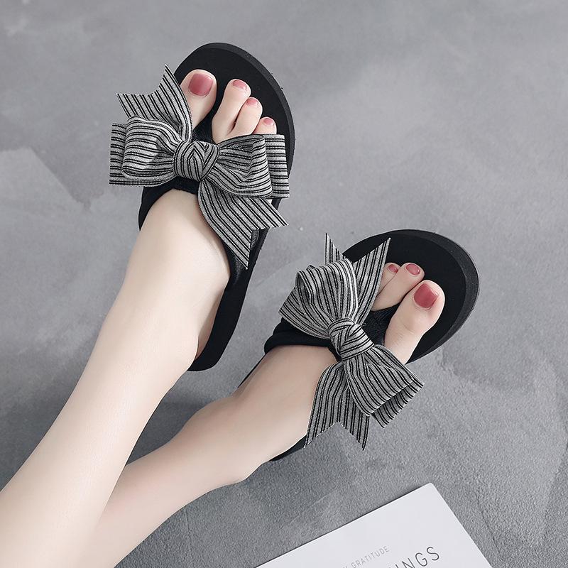Wedge Bow Slippers