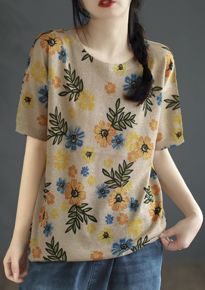 Stylish Print Cotton Summer Tops