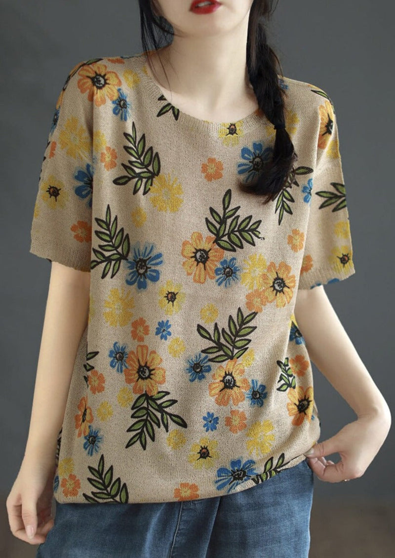 Stylish Print Cotton Summer Tops