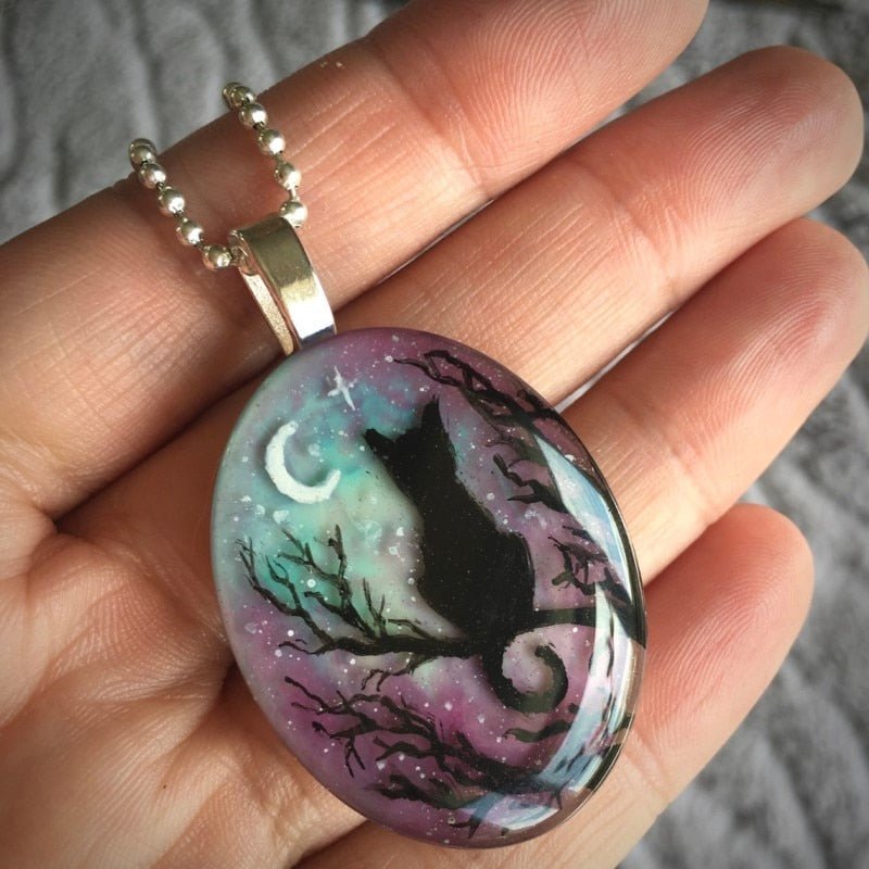 'the Starry Night' Cat Necklace