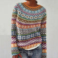 Vintage Icelandic Pattern Art Print Cozy Sweater elevenforest
