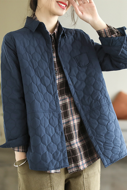 Winter Retro Warm Diamond Padded Jacket