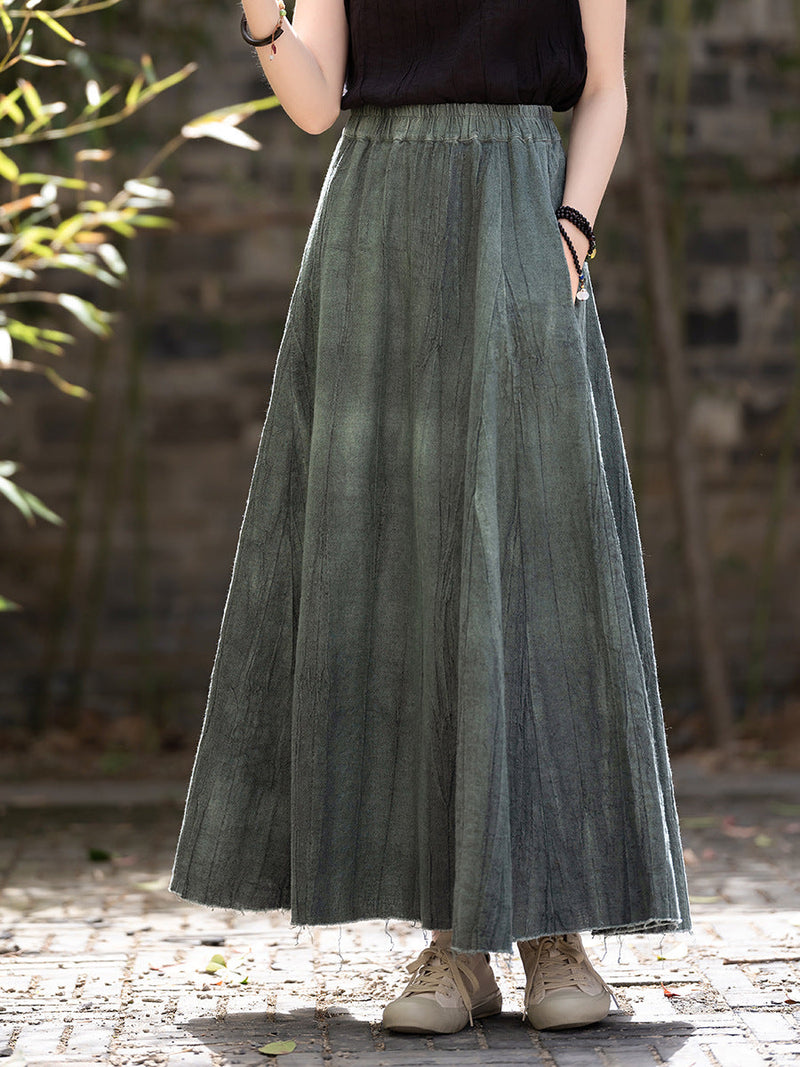 Summer Linen A-shape Skirt