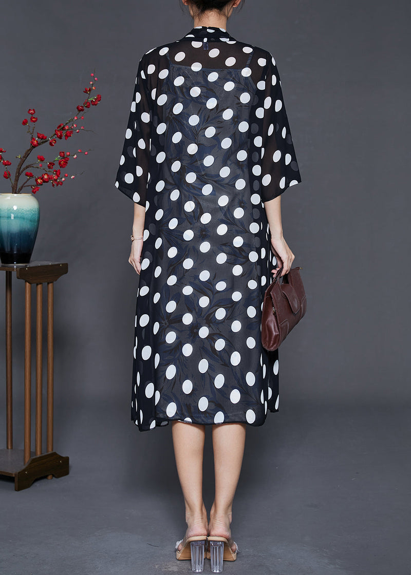 Diy Black Oversized Print Chiffon Upf 50+ Cardigans Summer
