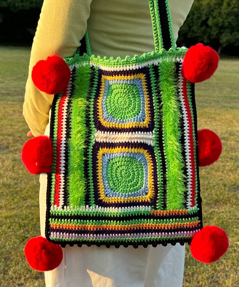 Handmade Knitting Large Capacity Shoulder Bag