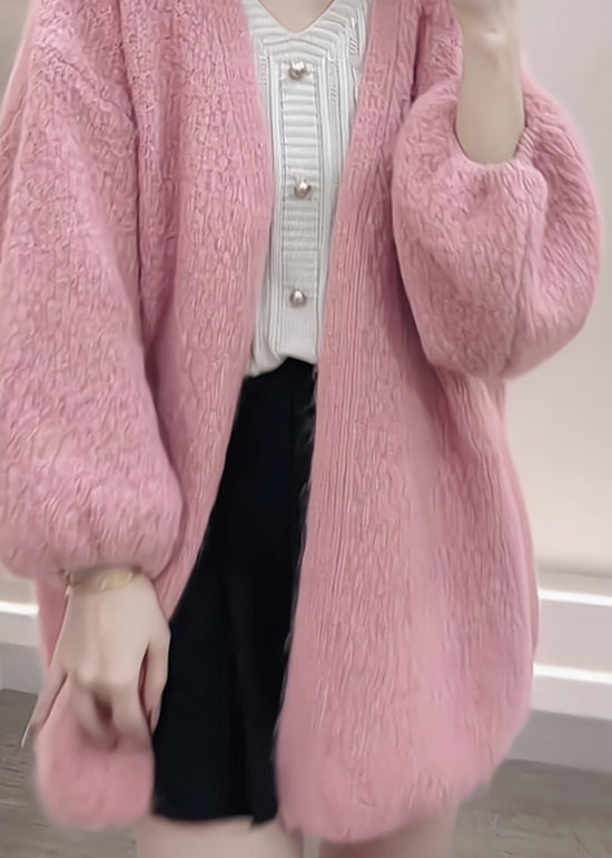 Boutique Pink V Neck Knit Cardigans Fall