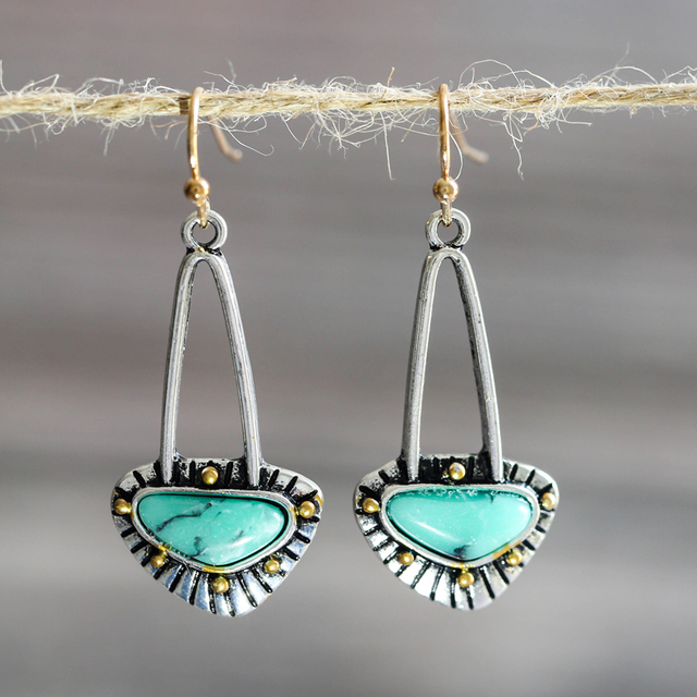 Turquoise Silver Earrings