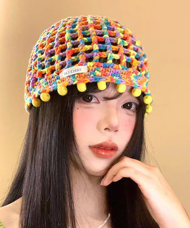 New Thin Breathable Hollow Out Knitted Boonie Hat